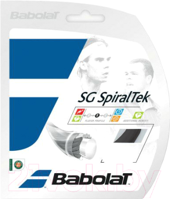 Струна для теннисной ракетки Babolat SG Spiraltek / 241124-105-130 (12м, черный)
