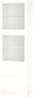 Шкаф-пенал с витриной Ikea Бесто 793.008.64