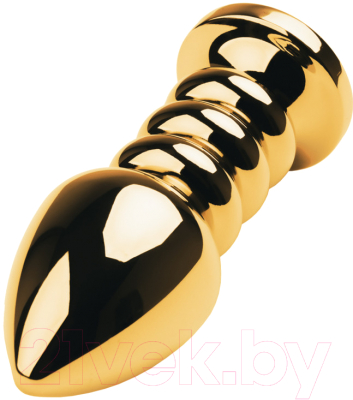 Пробка интимная ToyFa Metal / 717056-9 (золото с кристаллом рубин)