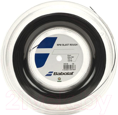 Струна для теннисной ракетки Babolat Rpm Blast Rough / 243136-105-125 (200м, черный)