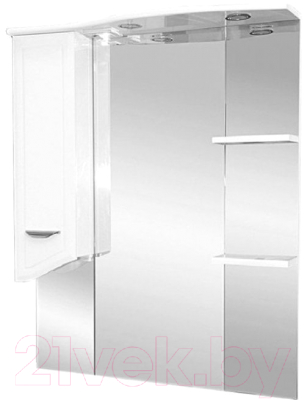 Шкаф с зеркалом для ванной Misty Дрея 75 / Э-Дре02075-01СвЛ