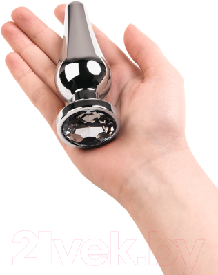 Пробка интимная ToyFa Metal / 717049-10 (серебристый с кристаллом алмаз)