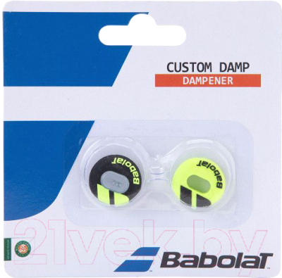 Виброгаситель для теннисной ракетки Babolat Custom Damp X2 / 700040-142 (2шт, черный/желтый)