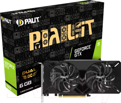 Видеокарта Palit GTX1660 Dual OC 6GB GDDR5 (NE51660S18J9-1161A)