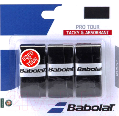 Грип для большого тенниса Babolat Pro Tour X3 / 653037-105 (3шт, чёрный)