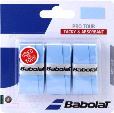 Грип для большого тенниса Babolat Pro Tour X3 / 653037-136 (3шт, синий)