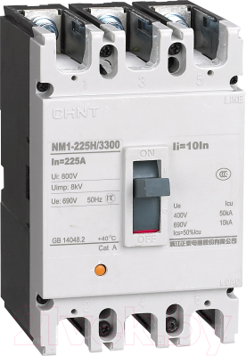 

Выключатель автоматический Chint, NM1-1250H 3Р 1250A 65кА / 126637