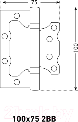 Комплект петель дверных Аллюр 2BB SNP / 6812 (2шт)