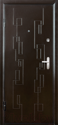 Входная дверь Промет Орион Сити 2 беленый дуб/медный антик (88x206, левая)
