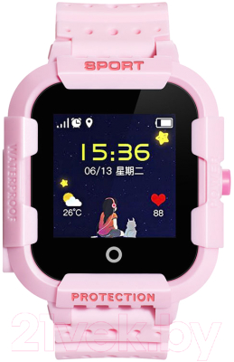 Умные часы детские Wonlex KT03 (розовый)