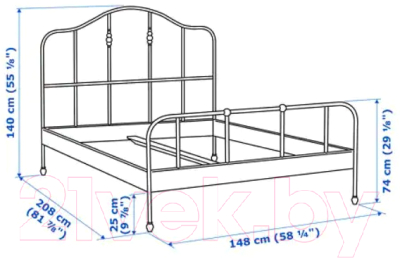 Полуторная кровать Ikea Сагстуа 292.689.08