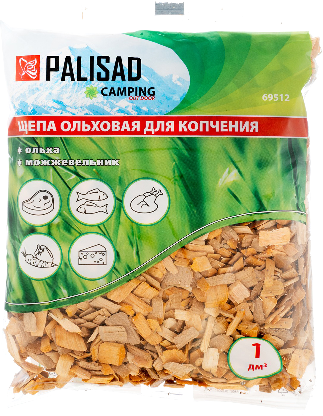 Щепа для копчения Palisad Ольховая с можжевельником / 69512
