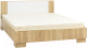 Двуспальная кровать SV-мебель Спальня Лагуна 2 Ж 160x200 (дуб сонома/белый глянец) - 