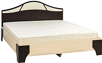Двуспальная кровать SV-мебель Спальня Лагуна 5 Ж 160x200 (дуб венге/дуб млечный) - 