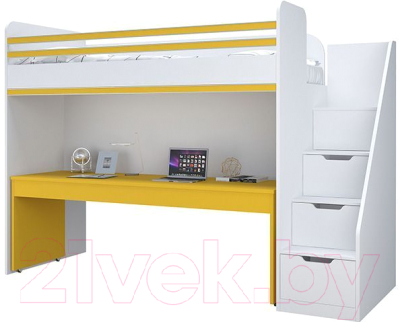 Письменный стол Polini Kids City 200x60 (желтый)