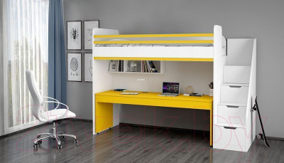 Письменный стол Polini Kids City 200x60 (желтый)