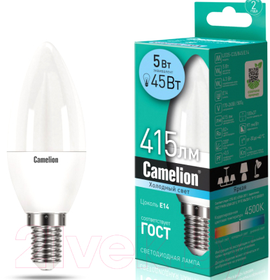 Лампа Camelion LED5-C35-845-E14 / 12032