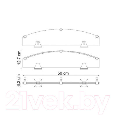 Полка для ванной Wasserkraft Wern K-2544