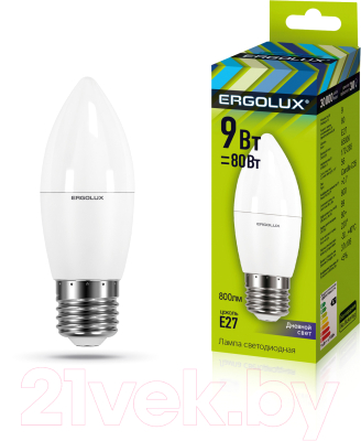

Лампа Ergolux, LED-C35-9W-E27-6K / 13172