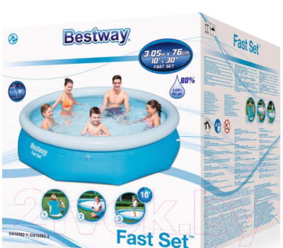 Надувной бассейн Bestway Fast Set 57266 (305x76)