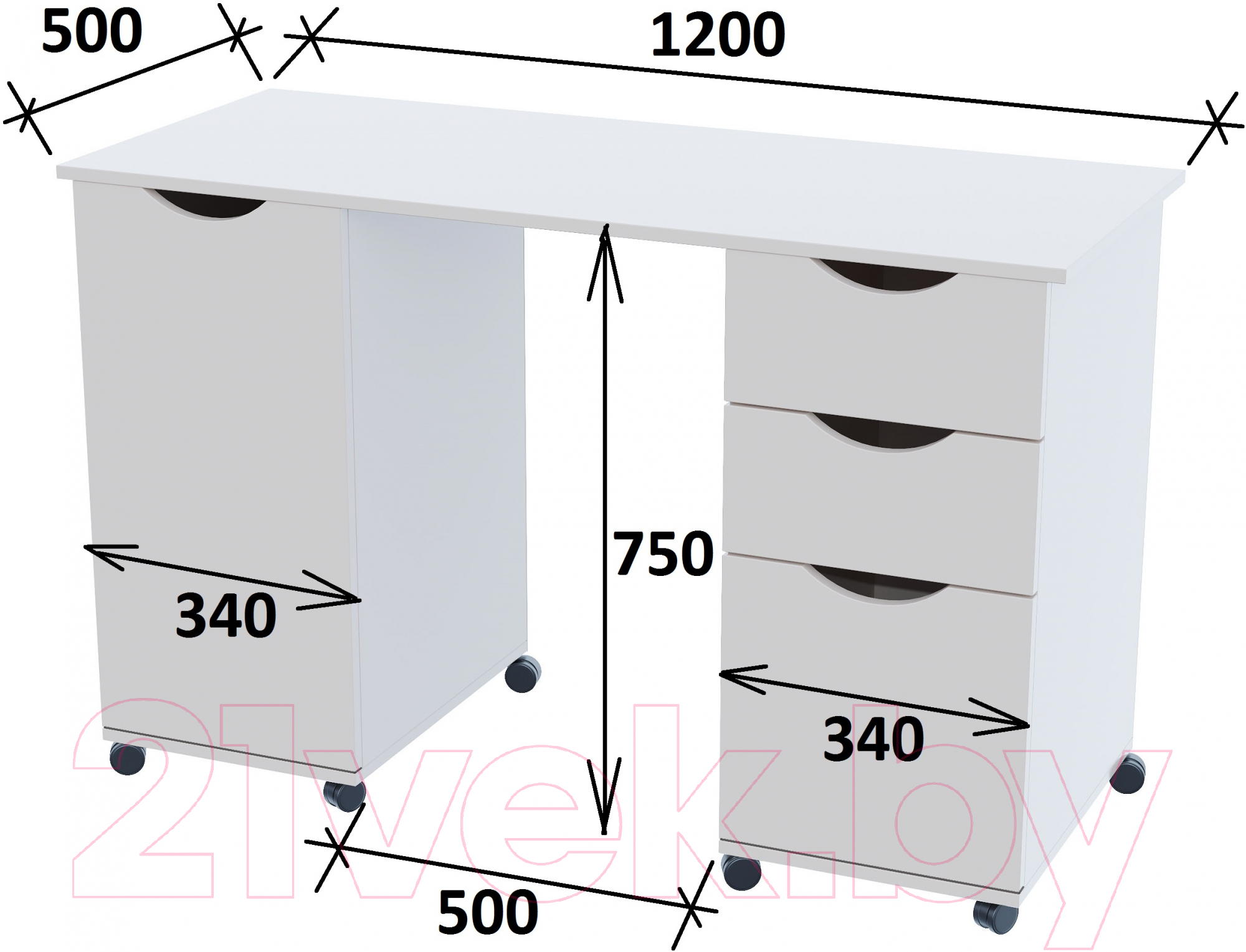 Стол для маникюра Мир Мебели MS-22