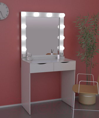 Туалетный столик с зеркалом Мир Мебели SV-01WL с подсветкой