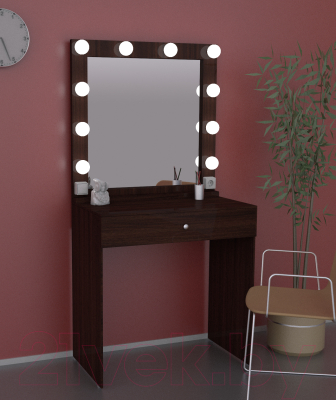 Туалетный столик с зеркалом Мир Мебели SV-01B с подсветкой