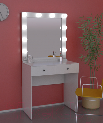 Туалетный столик с зеркалом Мир Мебели SV-02 с подсветкой