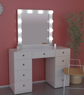 Туалетный столик с зеркалом Мир Мебели SV-03 с подсветкой