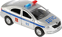 Масштабная модель автомобиля Технопарк Skoda Rapid. Полиция / SB-18-22-SR-P-WB - 