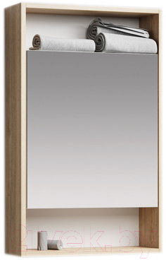 Шкаф с зеркалом для ванной Aqwella Сити 50 / SIT0405DB
