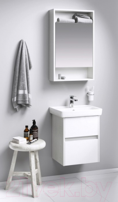 Шкаф с зеркалом для ванной Aqwella Сити 50 / SIT0405DK