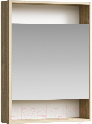 Шкаф с зеркалом для ванной Aqwella Сити 60 / SIT0406DB