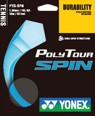 Струна для теннисной ракетки Yonex Polytour SPIN 125 SET / NT125PSS (12м, cobalt blue)