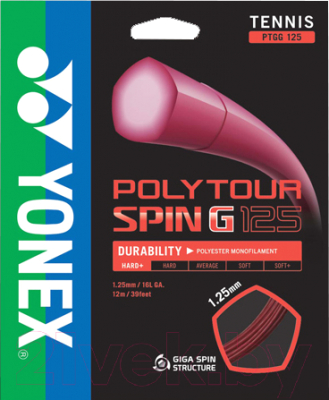 

Струна для теннисной ракетки Yonex, Polytour Spin G-125 SET / PTGG125