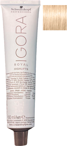 Крем-краска для волос Schwarzkopf Professional Igora Royal Permanent Color Creme 10-1 (60мл)