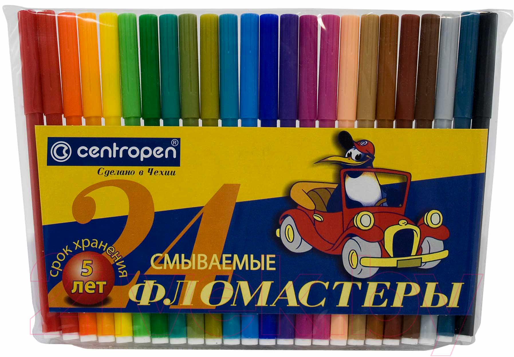 Фломастеры Centropen Пингвины / 7790 2486 (24шт)