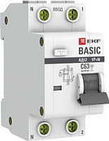 Дифференциальный автомат EKF Basic АД-12 1P+N 10А 30мА АС C / DA12-10-30-bas - 