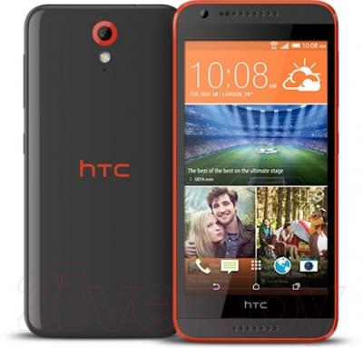 Смартфон HTC Desire 620G Dual (серо-оранжевый)