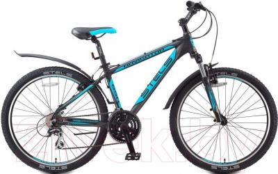 Велосипед STELS Navigator 650 V (19.5, черно-серо-голубой) - общий вид