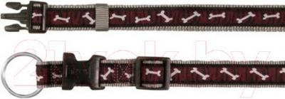 Ошейник Trixie Modern Art Collar Bonies 17083 (S-M, серо-бордовый) - общий вид