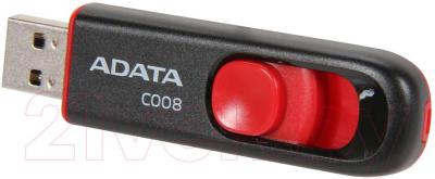 Usb flash накопитель A-data C008 Black-Red 8 Gb (AC008-8G-RKD) - общий вид