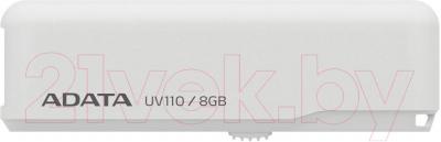 Usb flash накопитель A-data DashDrive UV110 White 8GB (AUV110-8G-RWH) - общий вид