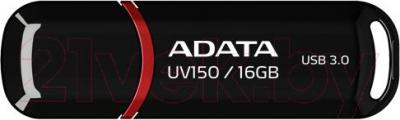 Usb flash накопитель A-data DashDrive UV150 Black 16GB (AUV150-16G-RBK) - общий вид