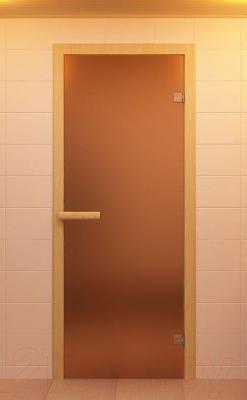 Стеклянная дверь для бани/сауны Aldo 690x1890 (стекло бронзовое матовое) - общий вид