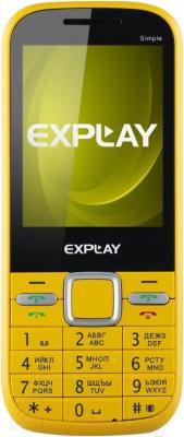 Мобильный телефон Explay Simple (желтый) - общий вид
