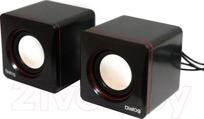 Мультимедиа акустика Dialog AC-04UP (черный/красный) - общий вид