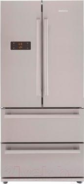 Холодильник с морозильником Beko GNE 60520 X - вид спереди