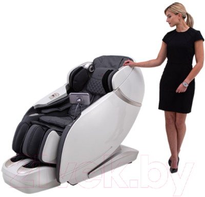 Массажное кресло Casada Skyliner II Braintronics CMS-554-ВТ (белый/серый)