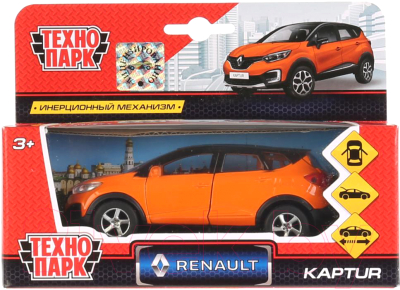Автомобиль игрушечный Технопарк Renault Kaptur / SB-18-20-RK1-WB (оранжевый/черный)